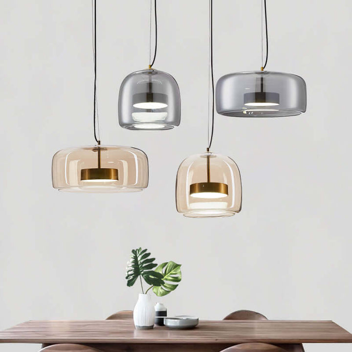 Elegante Glas-Pendelleuchte