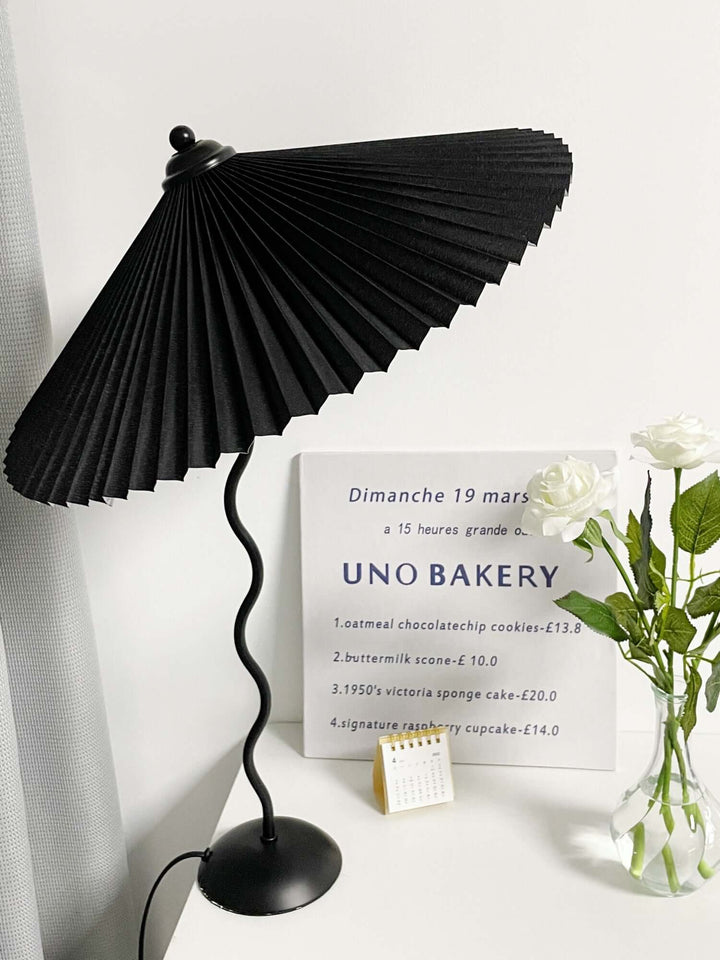 Designer Tischlampe Metall Modern Wellenförmig