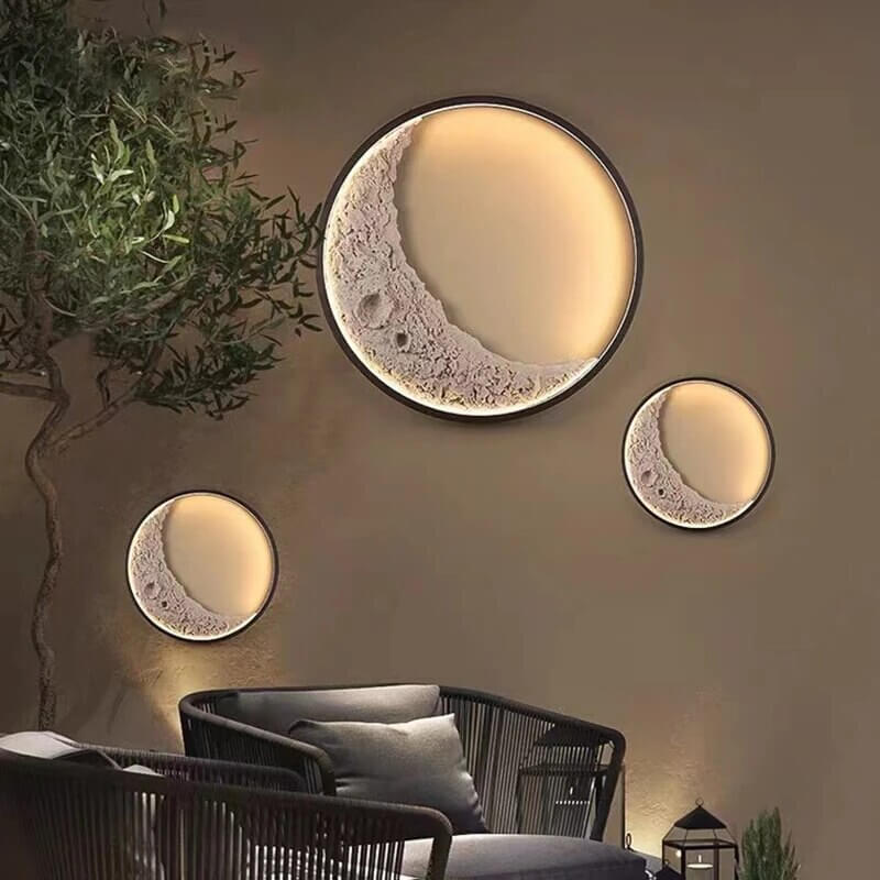 Applique murale LED d'extérieur en forme de lune
