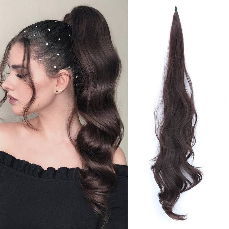 Flexibler Wickel-Pferdeschwanz für volles Haar