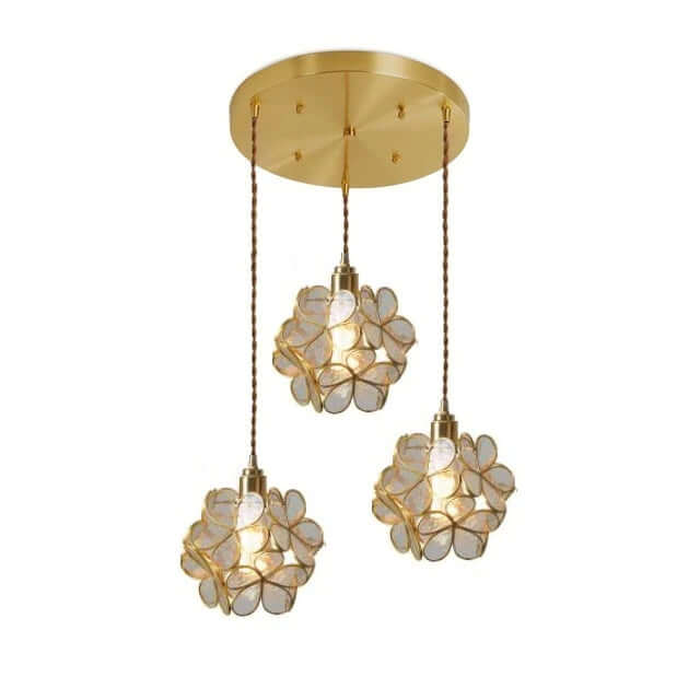 Suspension fleur en verre moderne nordique