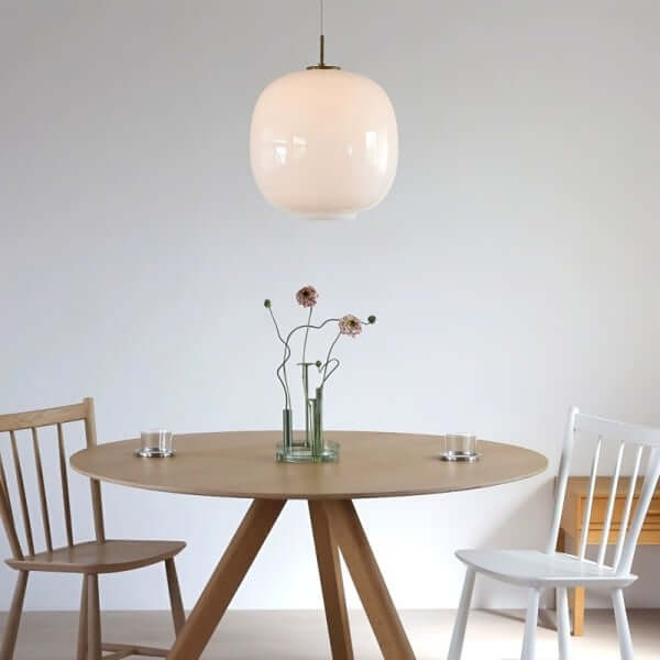 Suspension scandinave en verre opale