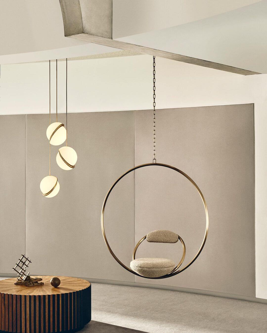 Suspension en forme de lune Design moderne