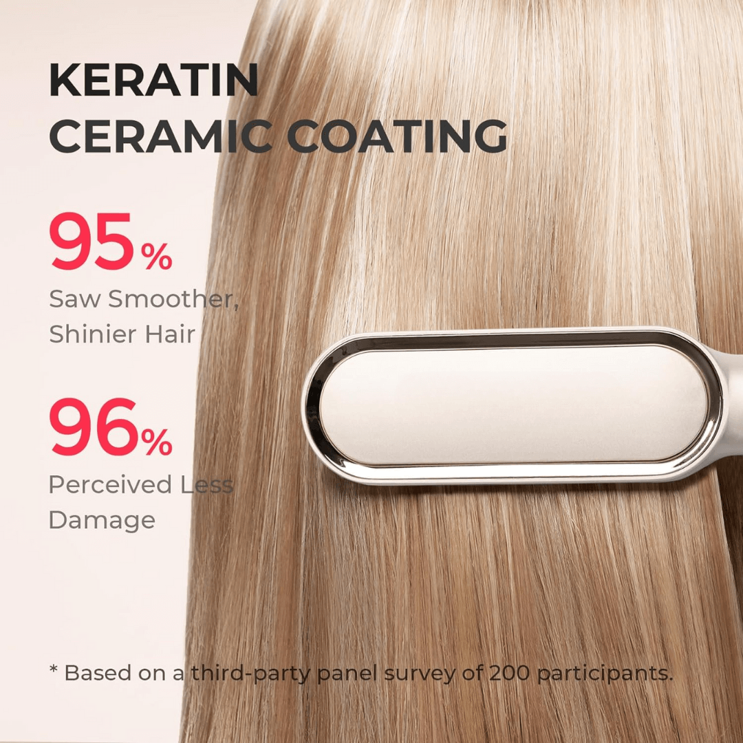 Glättende Haarbürste - 5 Heizstufen, schnelles Aufheizen