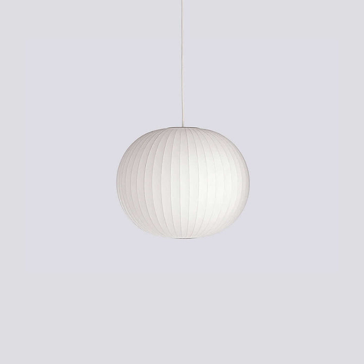Lampe suspendue moderne blanche - soie et acier