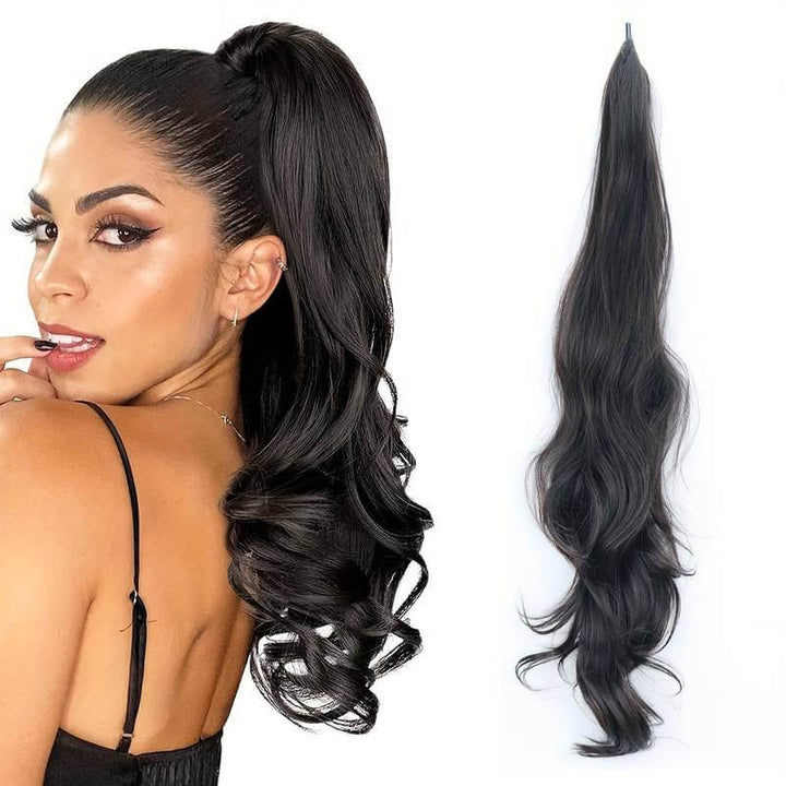 Flexibler Wickel-Pferdeschwanz für volles Haar