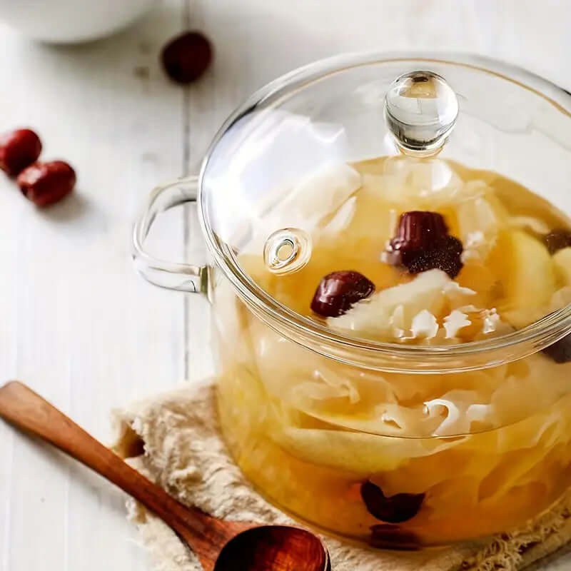 Marmite en verre 1360 ml - résistante à la chaleur et transparente