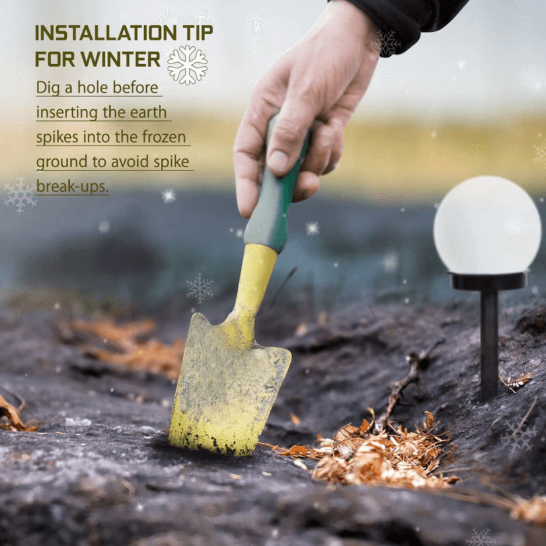 3er Set Solar Gartenkugeln LED Wasserdicht - Weiß