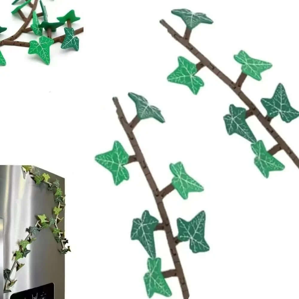 Aimant de réfrigérateur motif lierre - décoratif et pratique