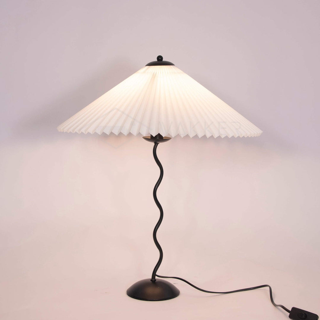 Designer Tischlampe Metall Modern Wellenförmig