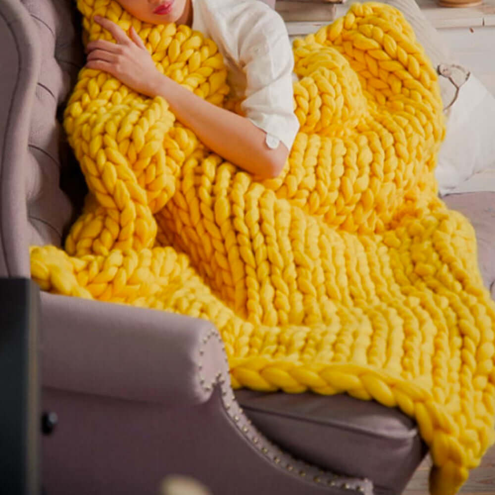 Chunky XL Garn 1000g - DIY Decke stricken