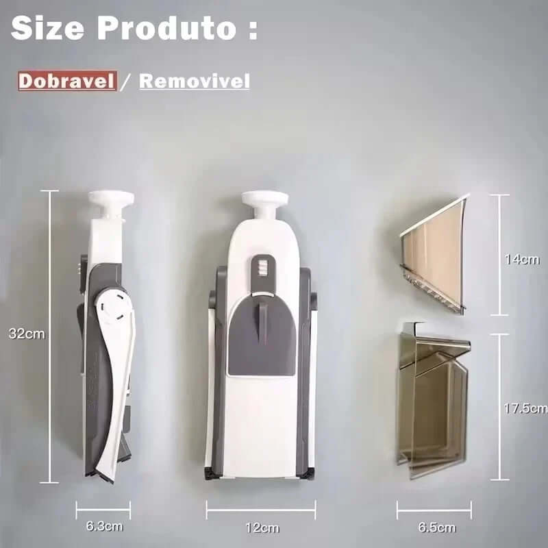 Vielseitiger 5-in-1 Gemüseschneider mit Behälter