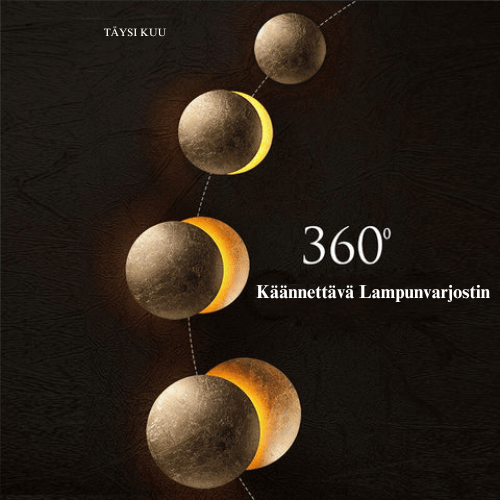 Applique murale dorée effet éclipse solaire