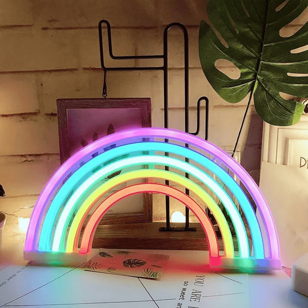 Lampe d'ambiance LED décorative veilleuse arc-en-ciel
