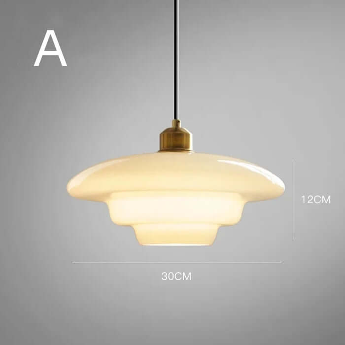 Lampe à suspension élégante en verre blanc