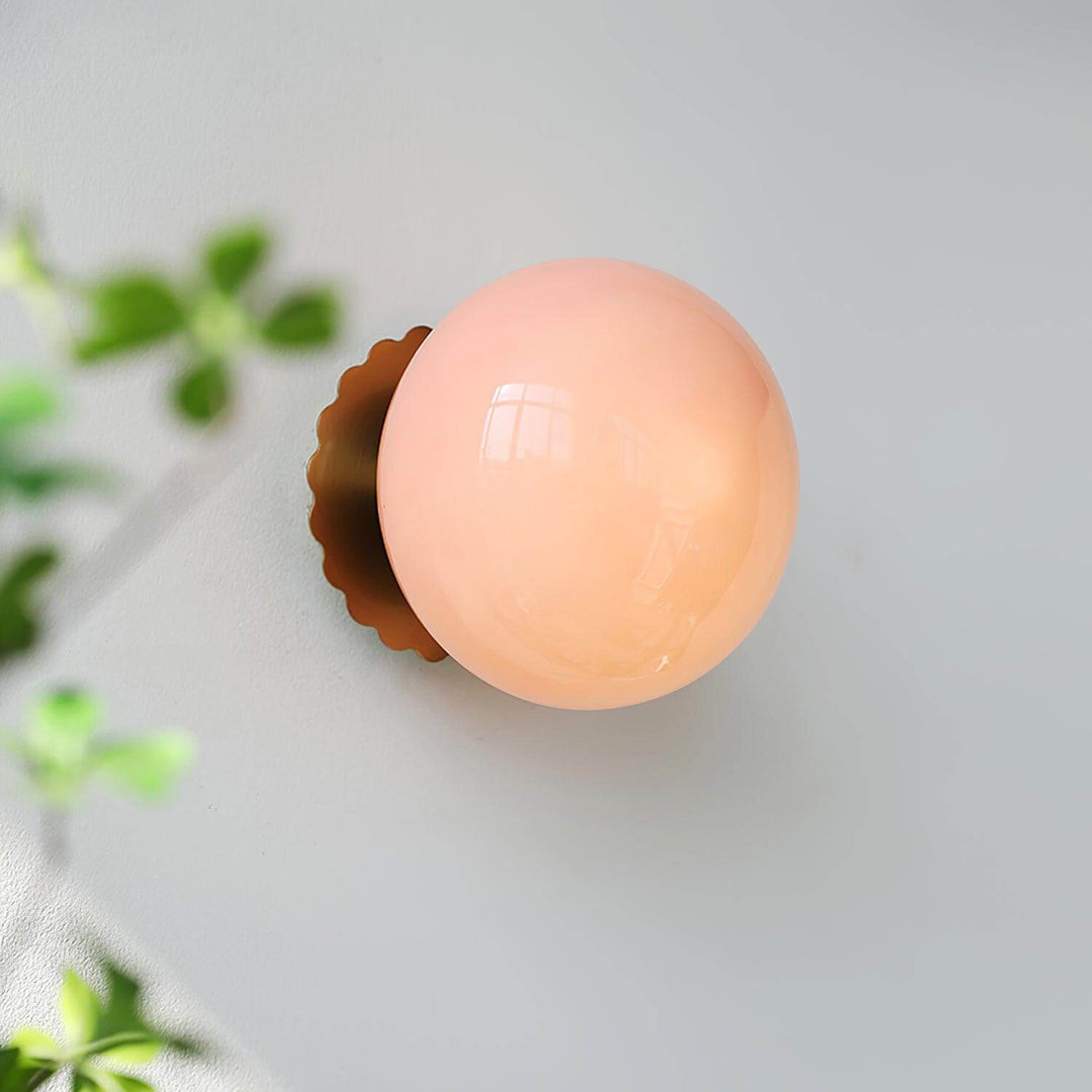 Applique murale moderne en verre rose