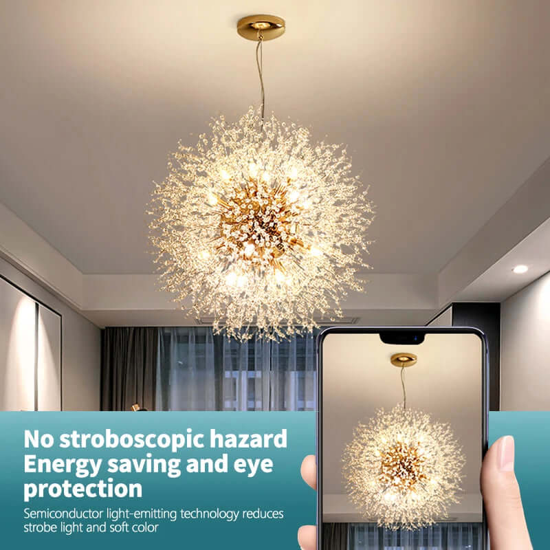 Lustre en cristal LED moderne