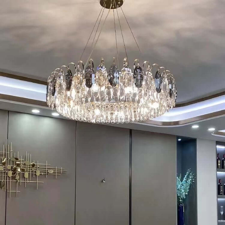 Lustre luxueux en cristal K9, à intensité variable