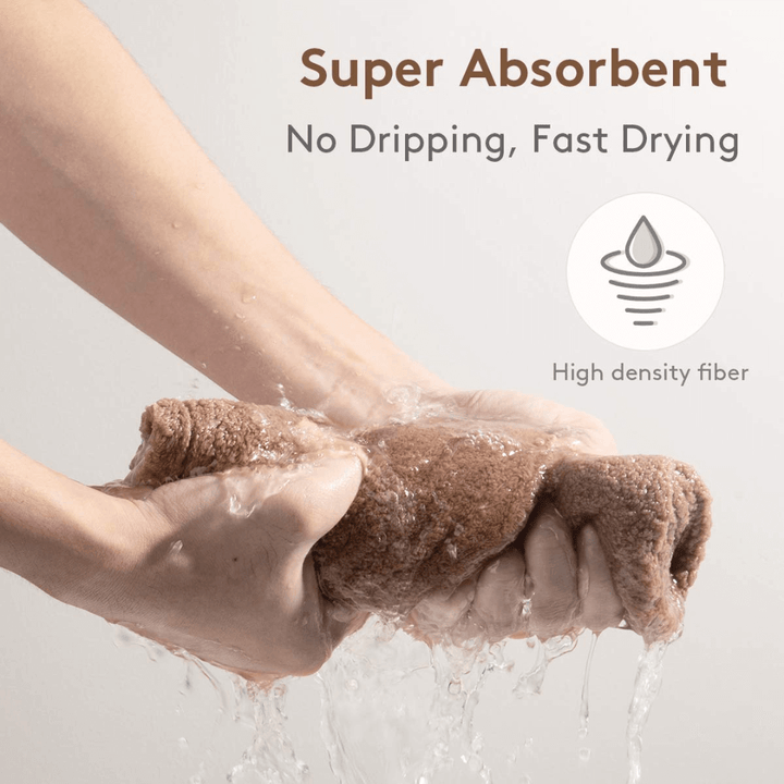 3er Pack Mikrofaser Haarhandtuch Turban mit Knoten