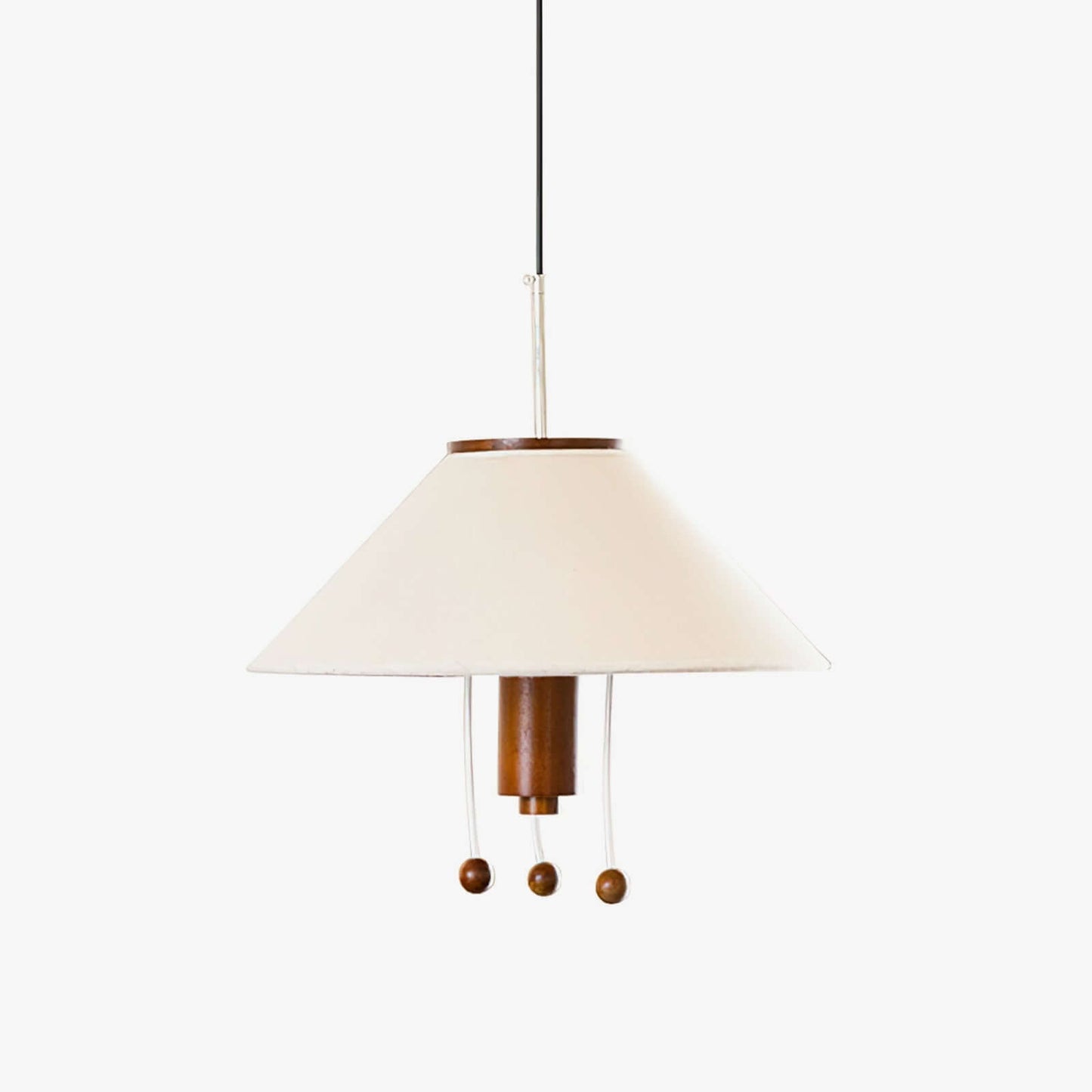 Suspension design pieuvre, noyer et blanc