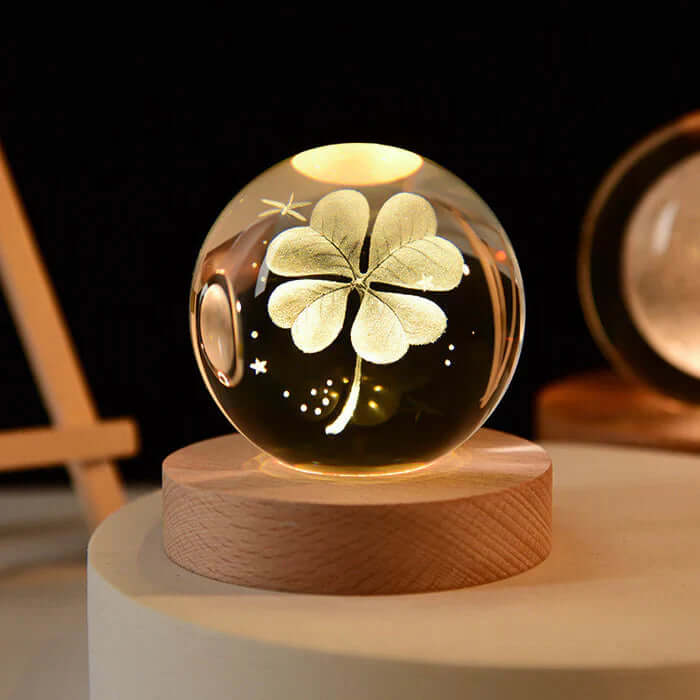 Lampe décorative d'ambiance en cristal 3D