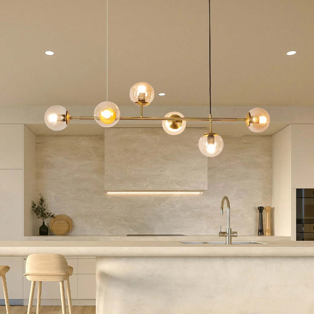 Suspension moderne en forme de boule de verre