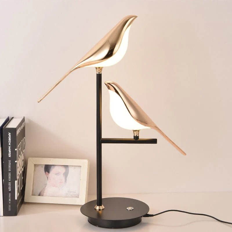 Lampe de table LED moderne au design oiseau