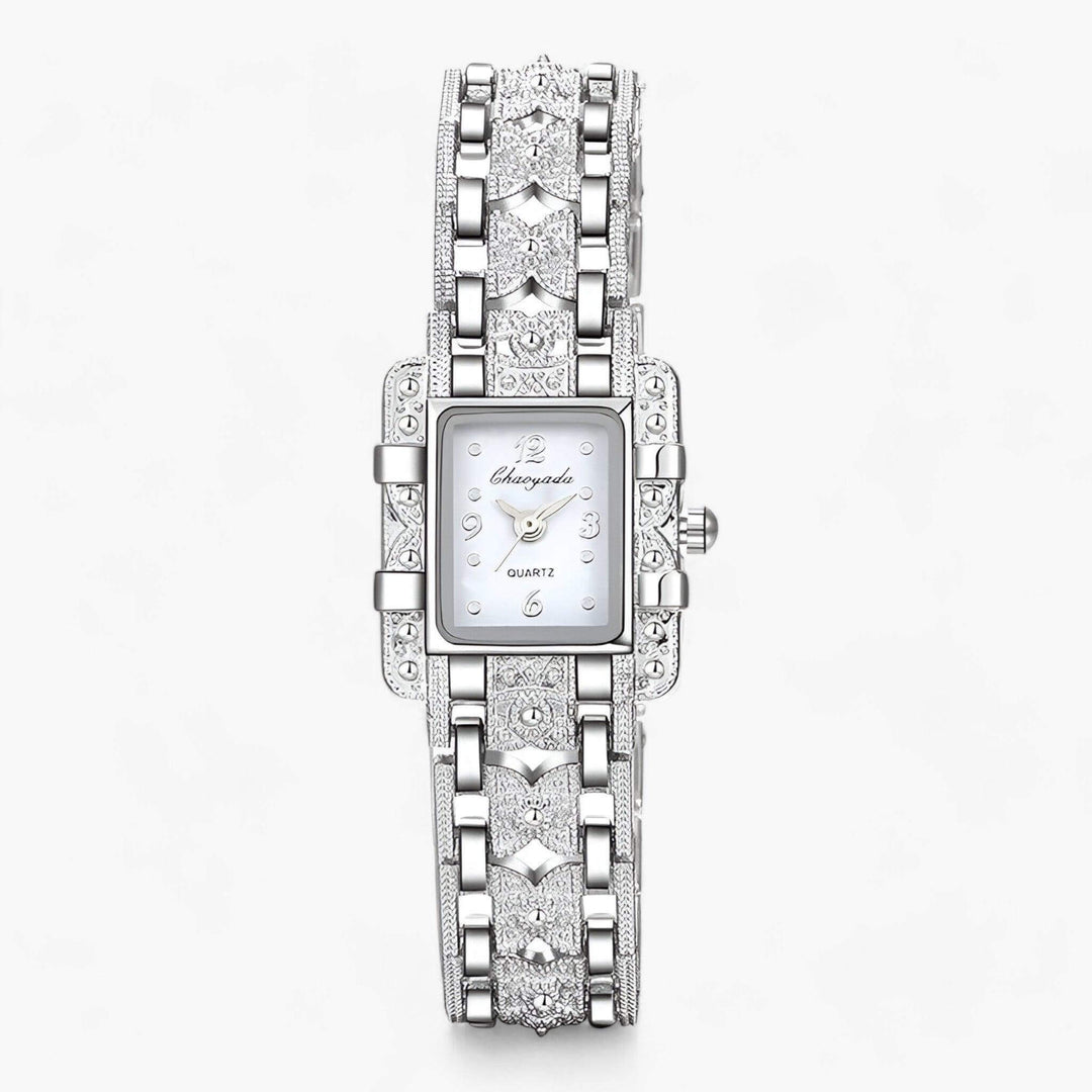 Montre femme rectangulaire avec cristaux - Accessoire élégant