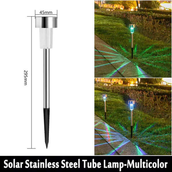 Solar Gartenleuchte Edelstahl - Warmweiß LED