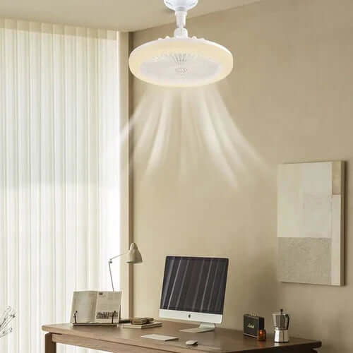 Ventilateur de plafond avec lumière LED et télécommande