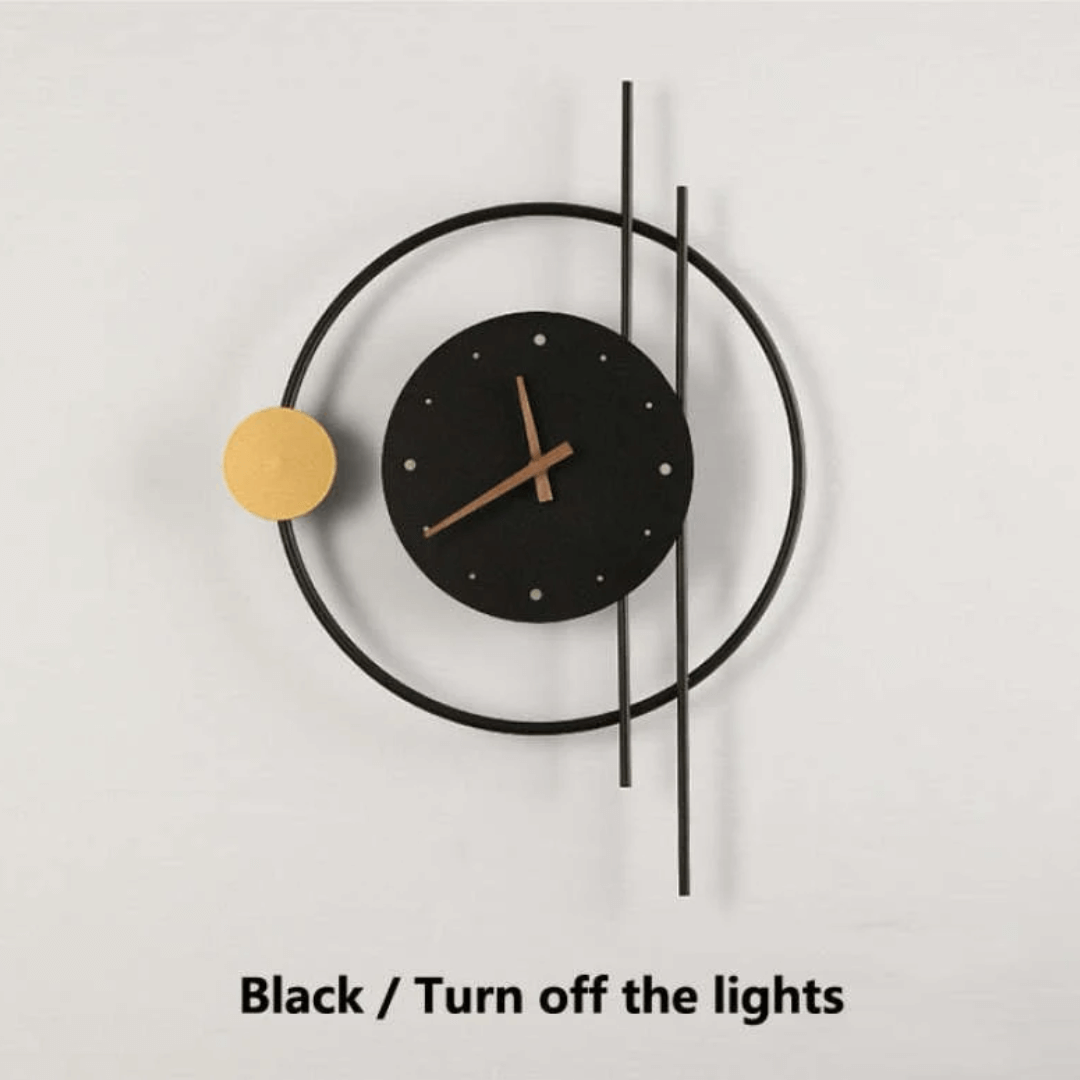 Horloge murale LED avec éclairage, design moderne