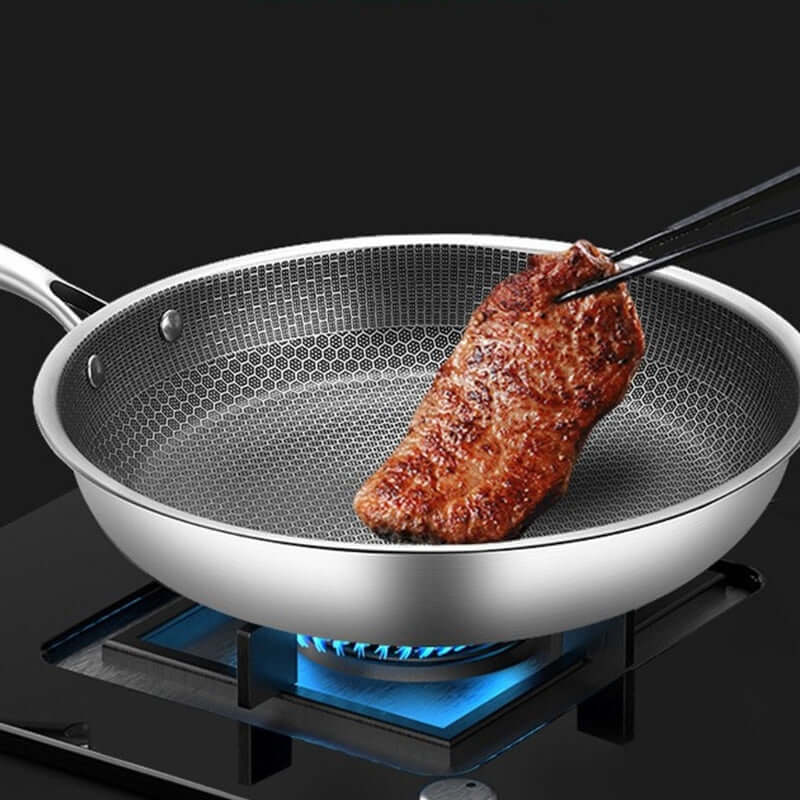 Antihaft-Bratpfanne 28cm - Edelstahl Induktion - Kratzfest
