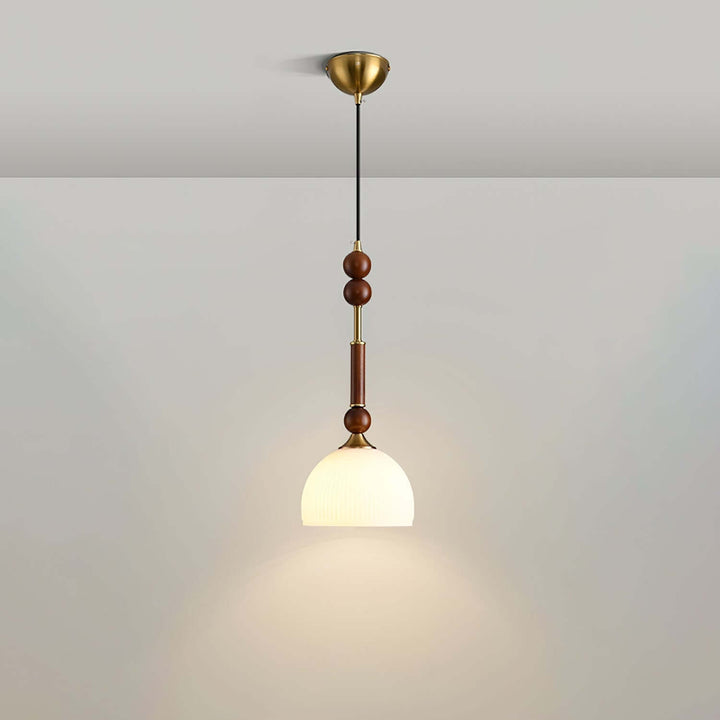 Lampe suspendue élégante avec abat-jour en verre