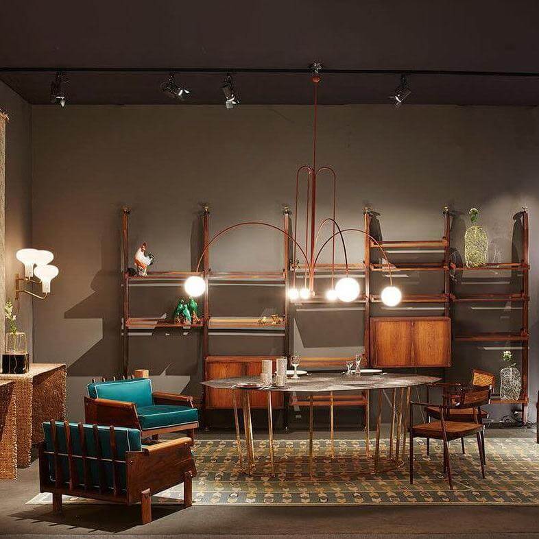 Suspension élégante en verre et métal