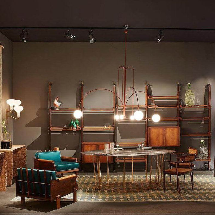 Suspension élégante en verre et métal