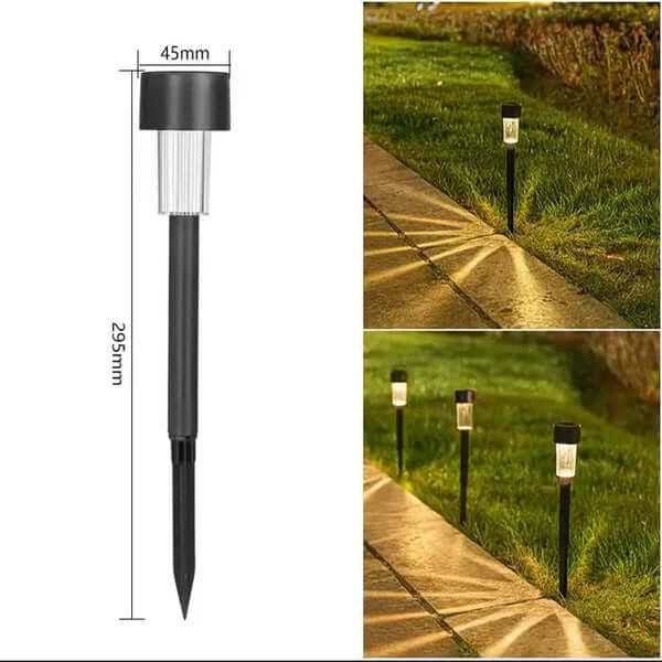 Solar Gartenleuchte Edelstahl - Warmweiß LED