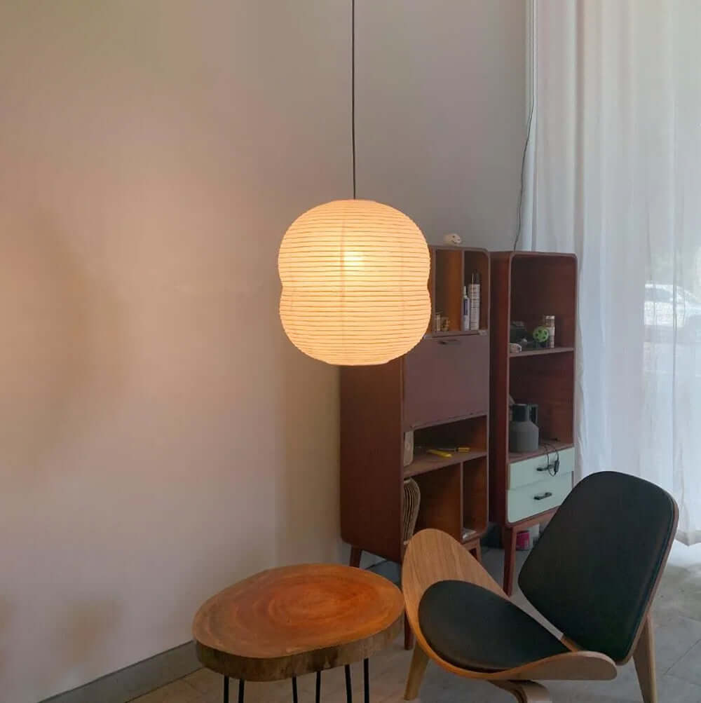 Mini lampe suspendue en papier washi