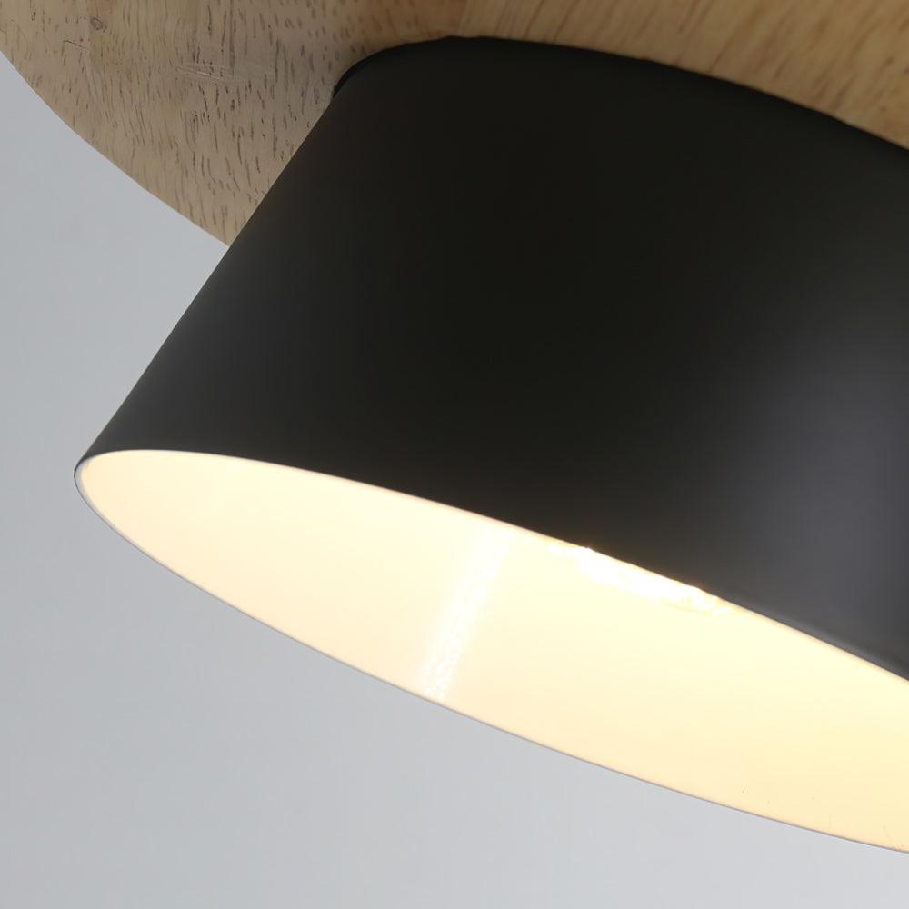Lampe suspendue design en bois et pierre