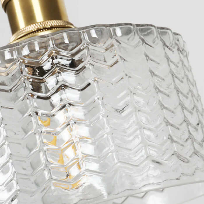 Lampe suspendue élégante en verre cristal vintage