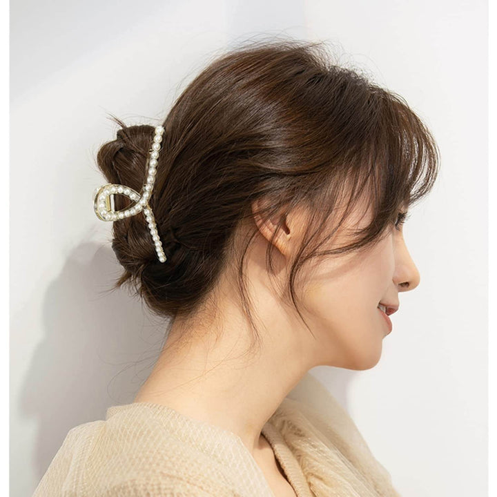 Elegante Perlen-Haarklammern 4er-Set