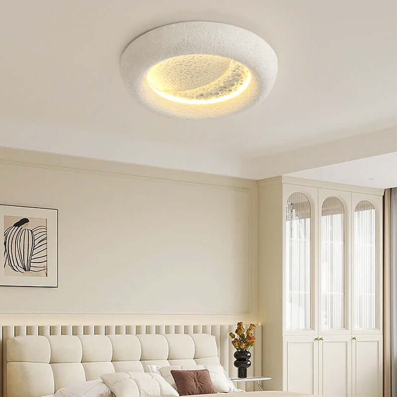 Applique murale LED moderne ronde en résine D40cm