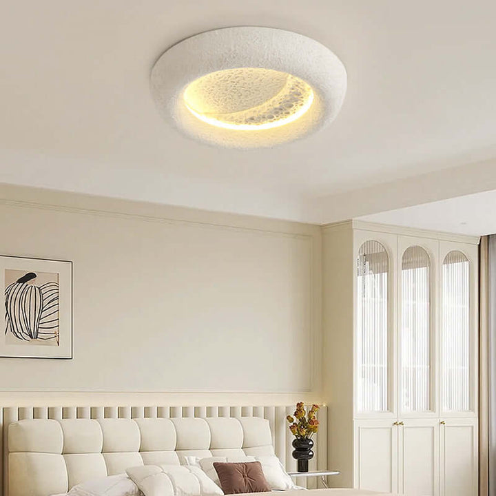 Applique murale LED moderne ronde en résine D40cm