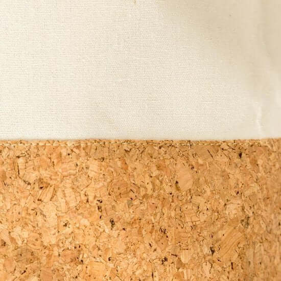 Panier à linge rond en coton et lin