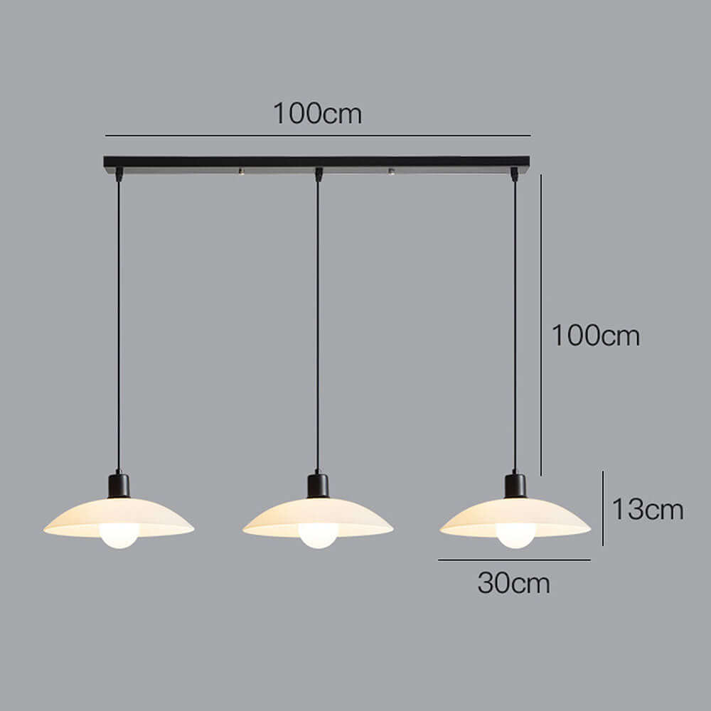 Minimalistische Pendelleuchte Weißglas