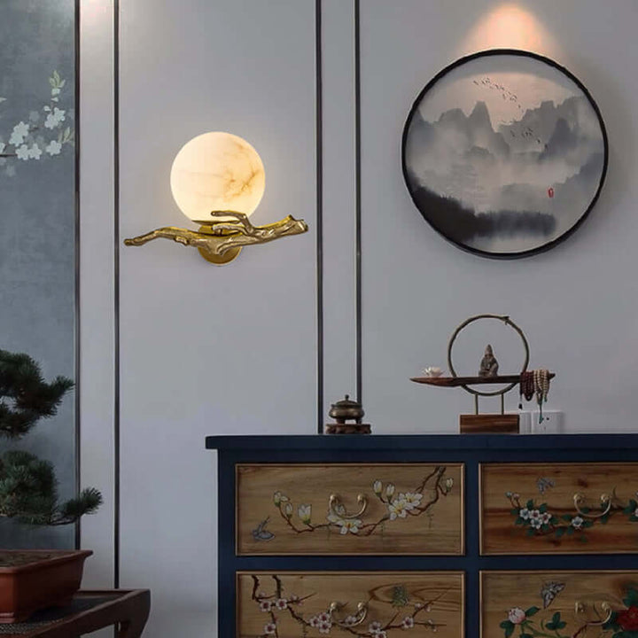 Applique design en marbre cuivré moderne LED