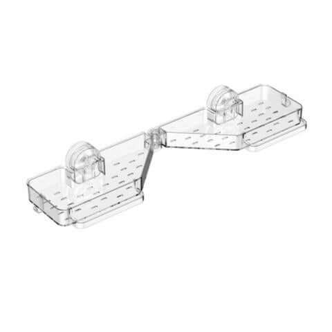 Étagère de salle de bain pliable avec ventouses