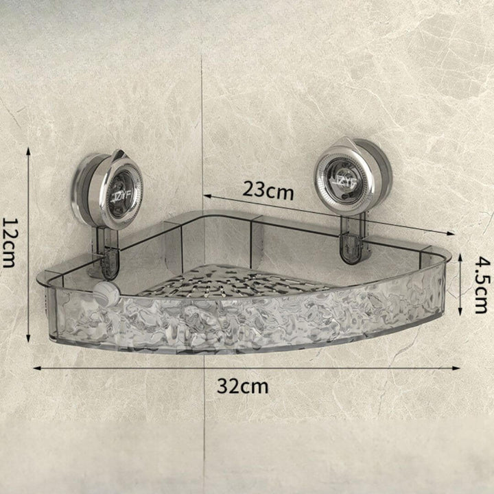 Étagère d'angle de salle de bain à ventouse - étagère gain de place