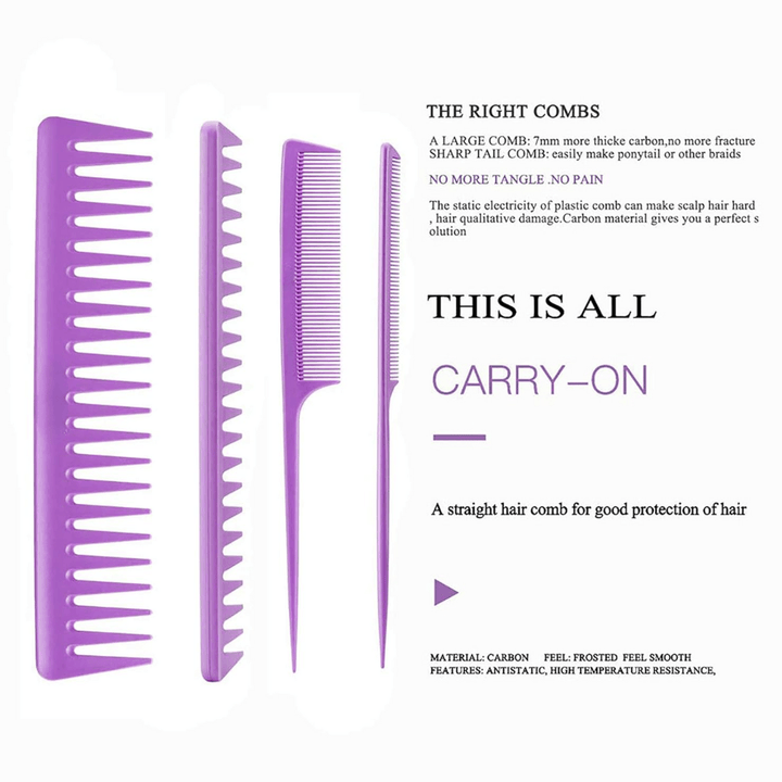 4er Set Entwirr-Haarbürsten für müheloses Kämmen