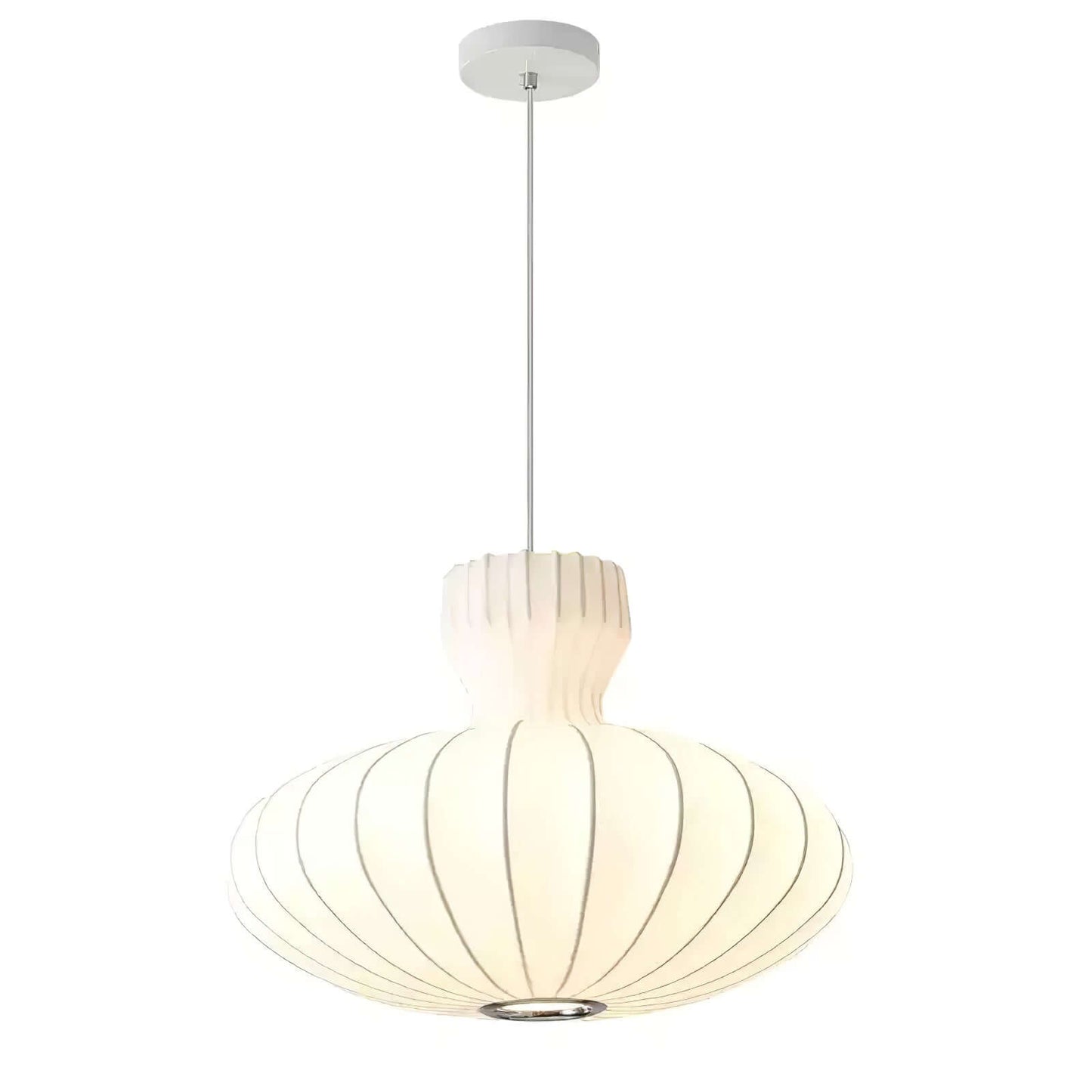 Seiden Pendelleuchte, Vintage Design, 3 Größen