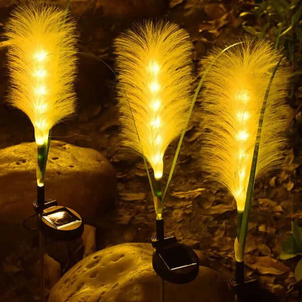 Solar Rattan Gartenleuchte Außen Deko